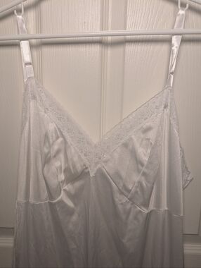Vassarette Full Slip With Lace Women Size 42 White
